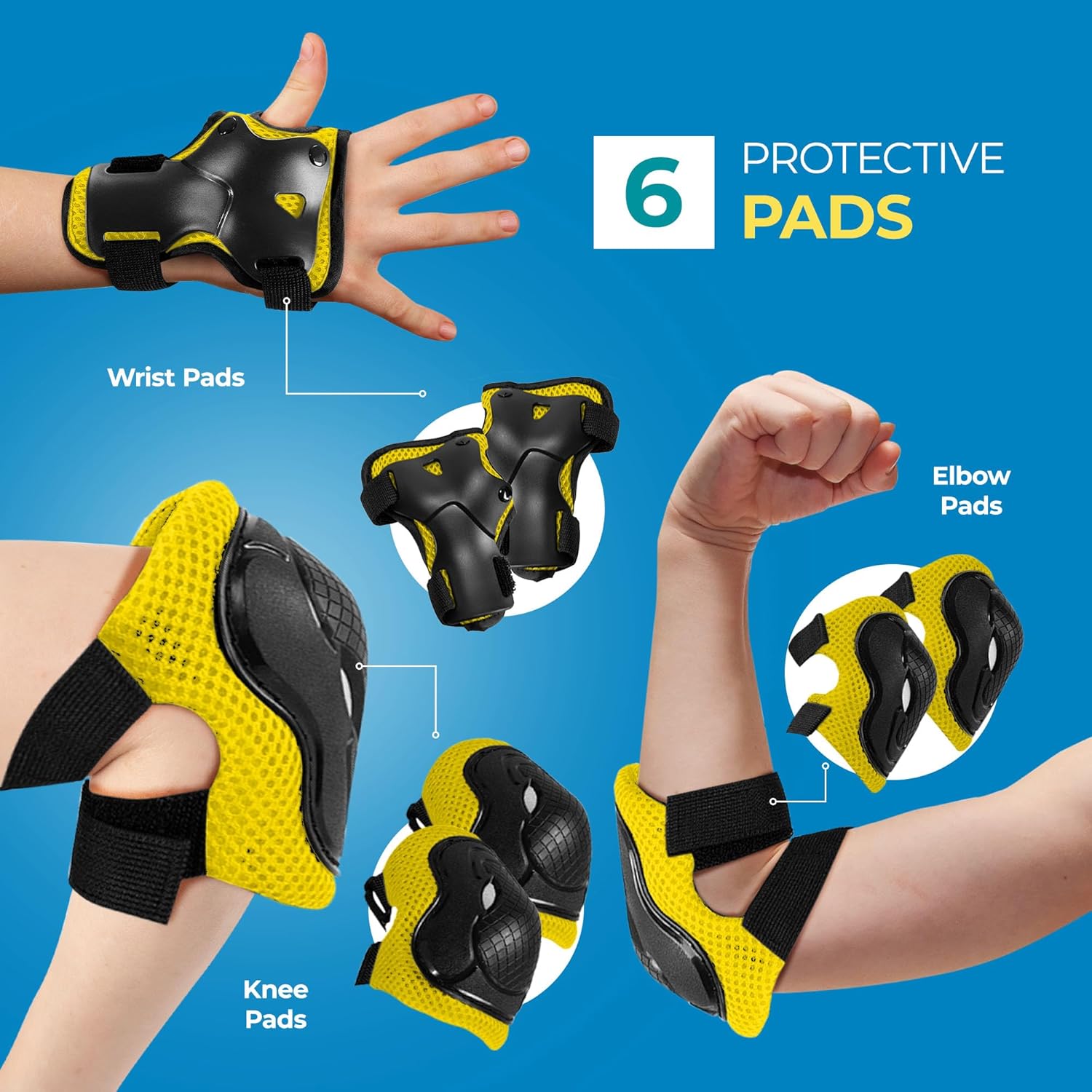 Thumbnail 3 de COOZi Glossy Kids Helmet and Pad Set – 7‑in‑1 Protective Gear for Ages 3–12