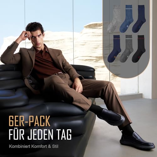 Thumbnail 7 de Effeet Socken Herren – 6 Paar Business Socken aus atmungsaktiver Baumwolle, Geschenkbox