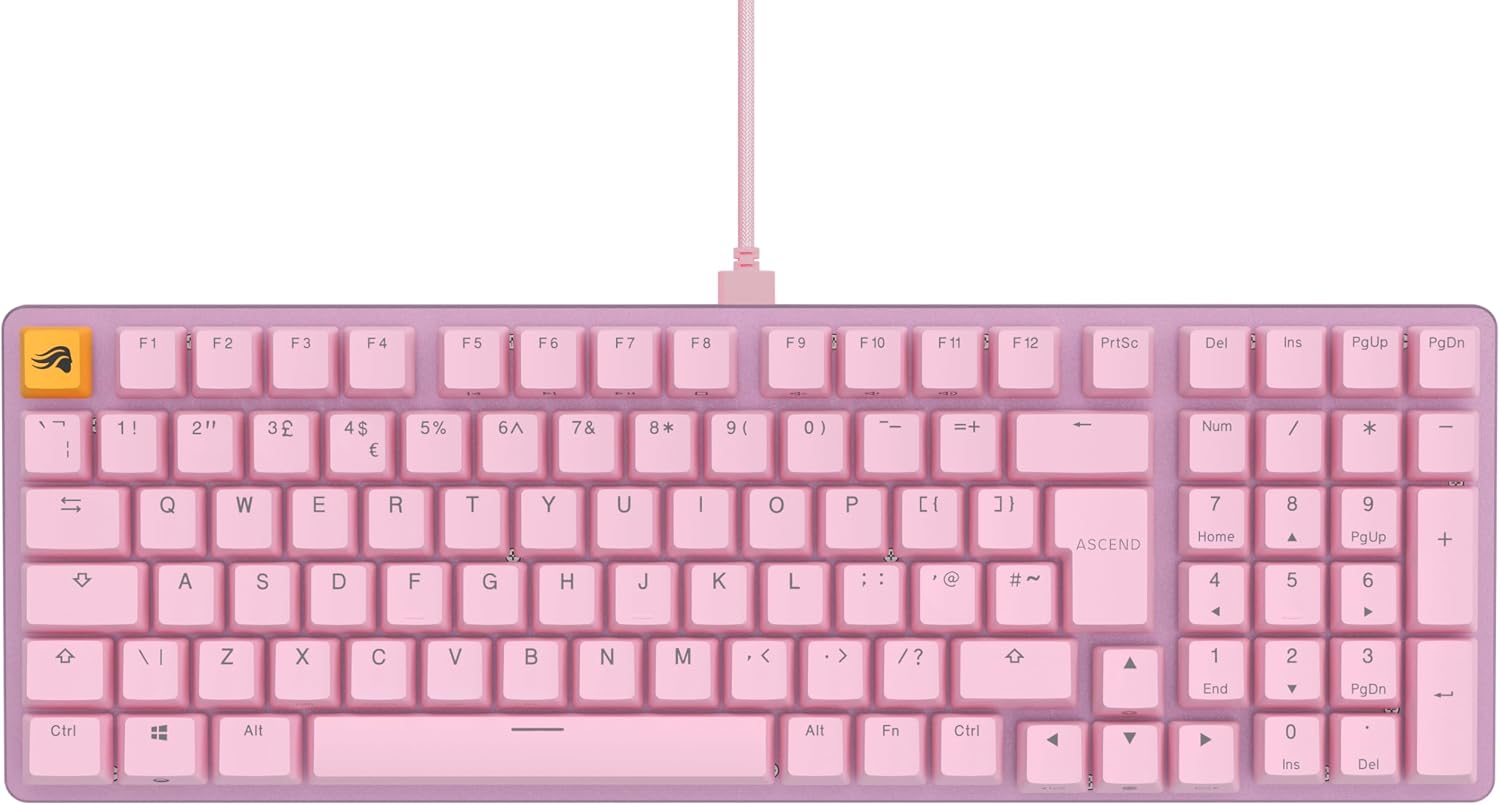 Thumbnail 2 de Glorious GMMK 2 Full Size (96%) mechanical keyboard with per-key RGB, aluminium frame and hot-swap Fox switches – Pink, English QWERTY