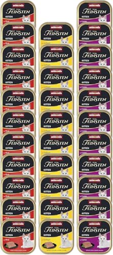 Detalle de animonda Vom Feinsten Kitten Vielfalt für Katzenkinder – Nassfutter ohne Getreide (32 x 100 g)