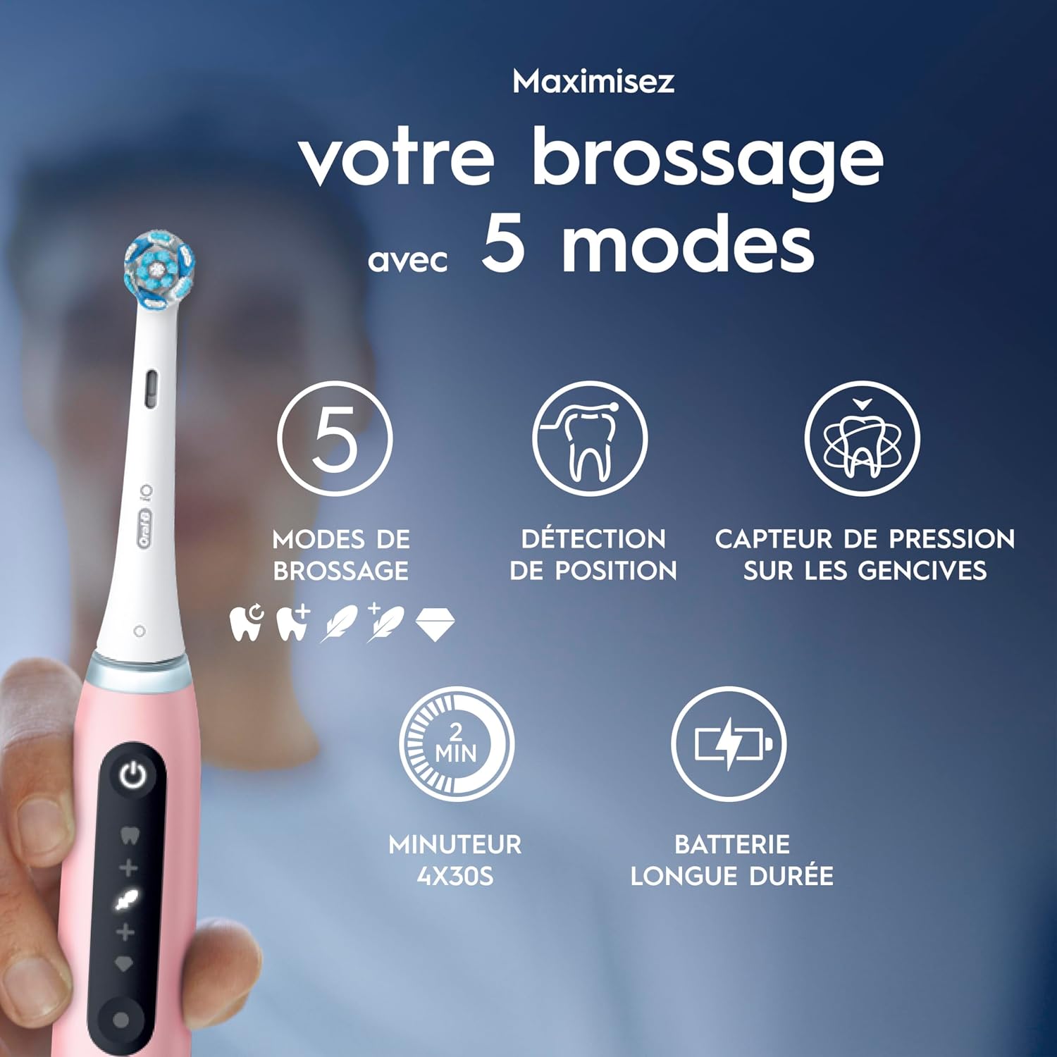 Detalle 2 de Oral-B iO 5N Brosse électrique 5 modes