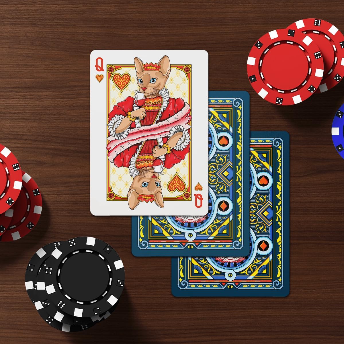 Detalle de 99FOX Cat Playing Cards, Linen Finish