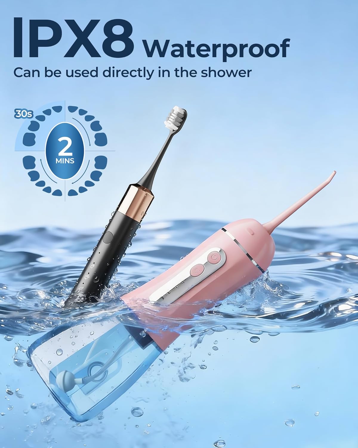 Thumbnail 5 de Electric Toothbrush Water Flosser Combos: Sonic Toothbrush + Water Flosser for Adults and Kids