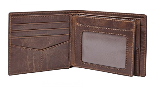 Detalle de Fossil Derrick billetero piel 11,4 cm marrón