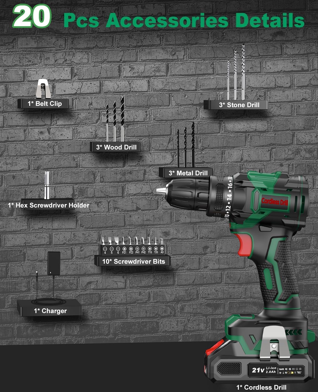 Thumbnail 6 de CEEIGOO Cordless Brushless Drill 21V: A Practical DIY Workhorse