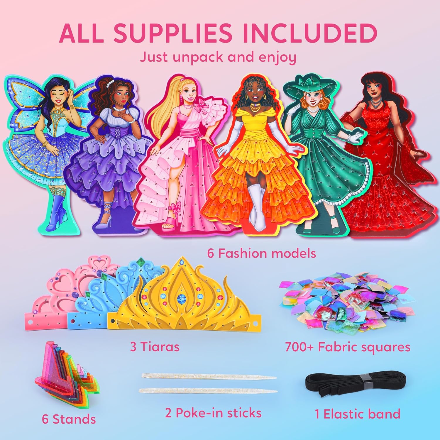 Thumbnail 2 de Klever Kits Poke in Art for Girls – Mess-free Fashion Dress-up Craft Kit for Kids