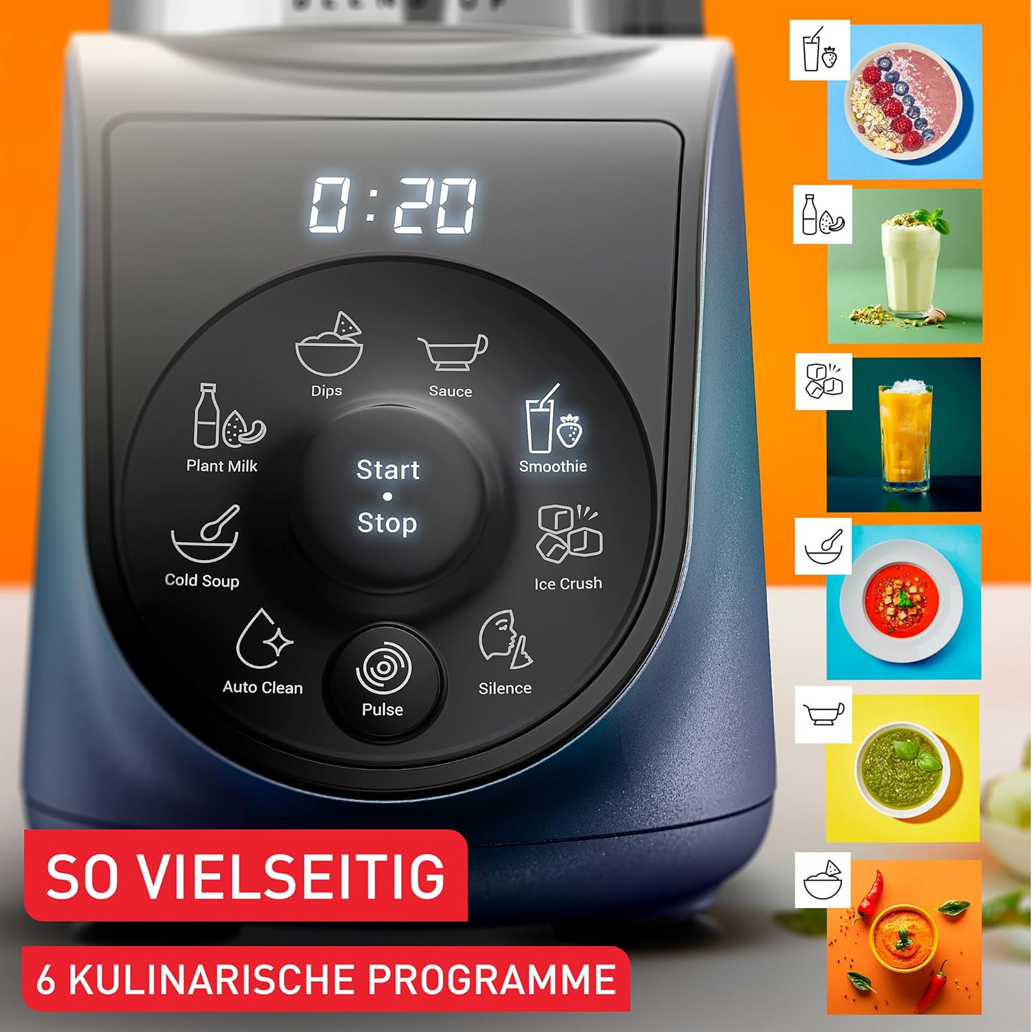 Thumbnail 2 de Tefal Blend Up Mini-Mixer BL19H4F0 – kompakter 1000-Watt-Mixer mit 8 Programmen und On-the-Go-Flaschen