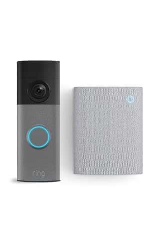 Detalle de Ring Battery Video Doorbell (neueste Gen.) + Chime (3. Gen.) – 2K-Retinalkamera, Akku, WLAN/Bluetooth, inklusive 30 Tage Testabonnement