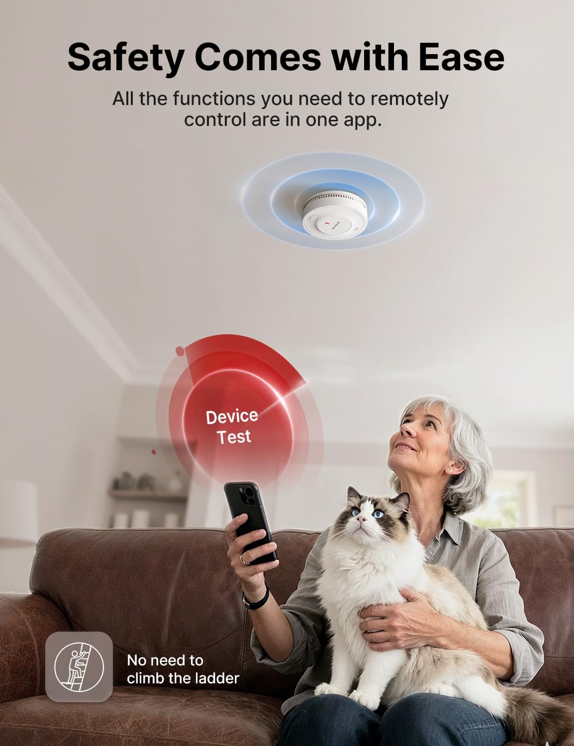 Thumbnail 4 de X-Sense Smoke Alarm for Home with SBS50 Base Station (SD19-MN) — 3-Pack