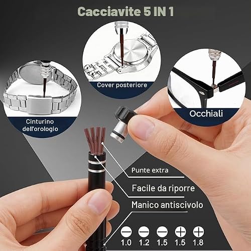 Thumbnail 3 de Kit Orologiaio Professionale Yeecka: set completo per riparazioni, sostituzione batteria e regolazione cinturini