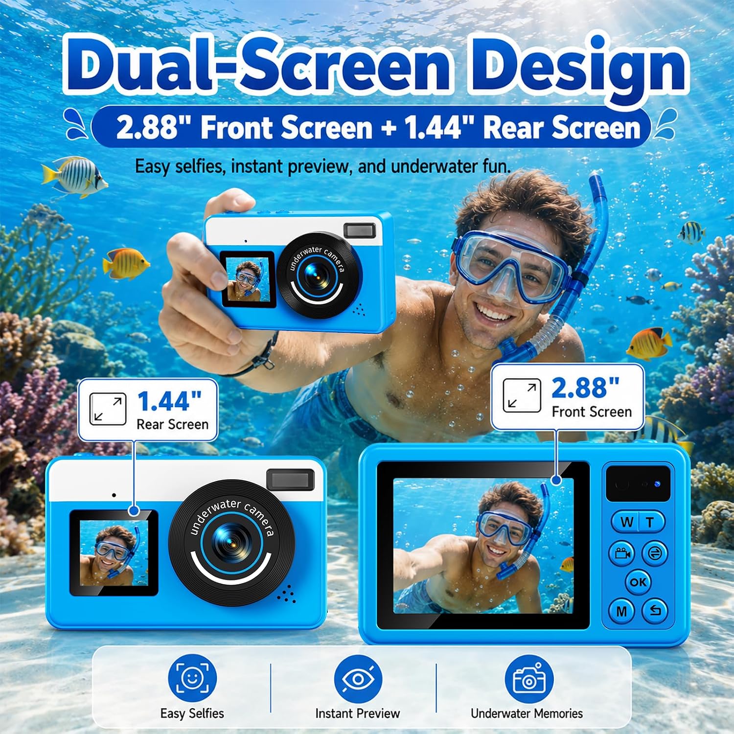 Thumbnail 4 de Maxmango D70 Underwater Camera: 4K Waterproof Pocket Go-To for Teens
