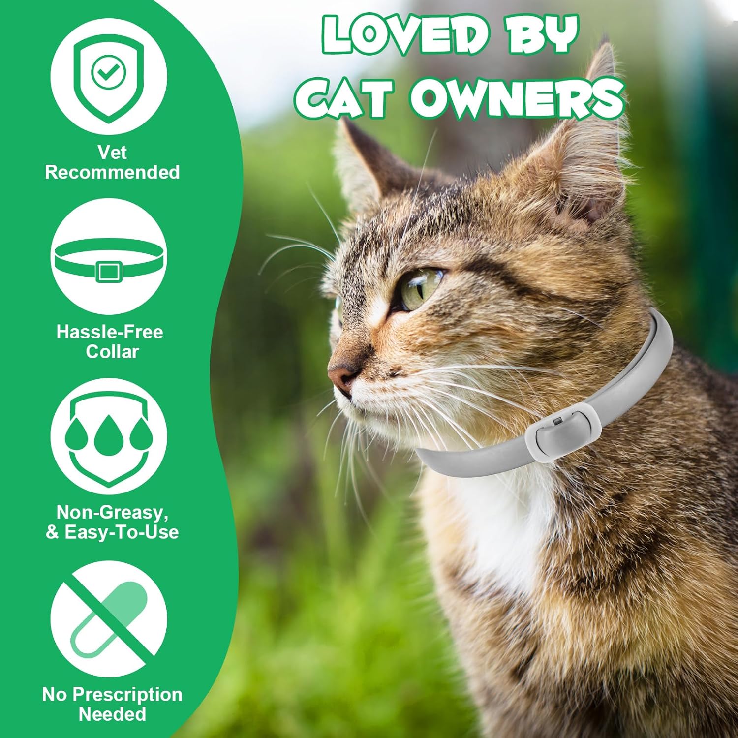 Detalle de 4-Pack Adjustable Cat Collars, Waterproof and Safe for Cats Over 12 Weeks