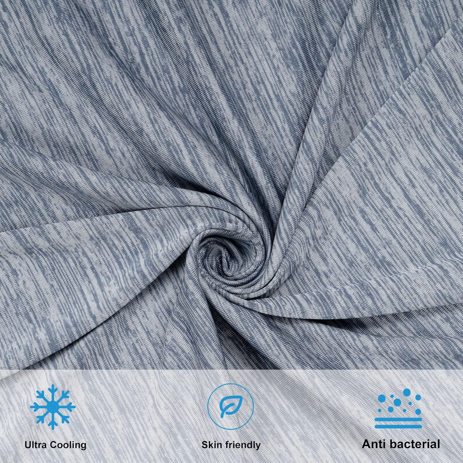 Detalle de WOLTU Couverture Rafraichissante d'Été – Tissu Arc-Chill Q-Max > 0,45, 200 x 220 cm, Bleu