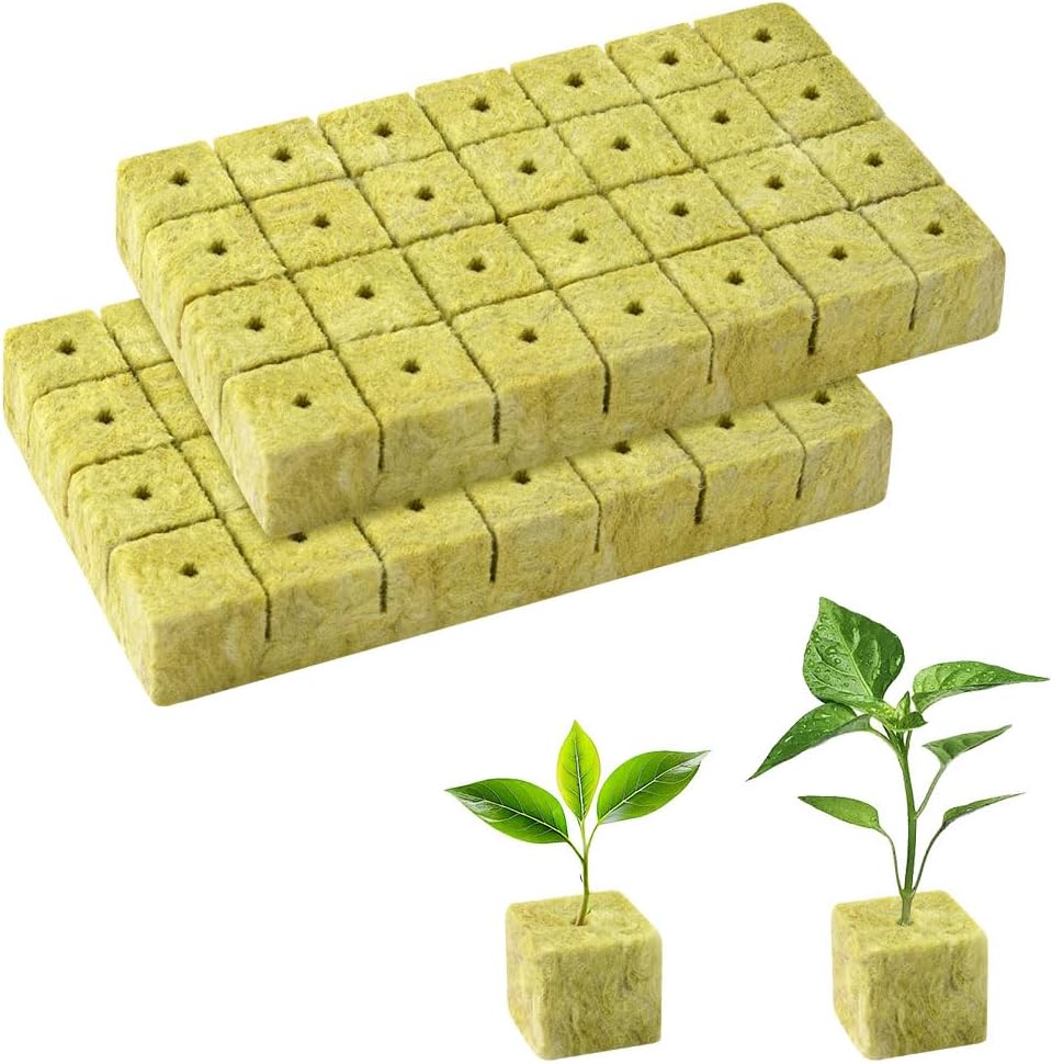 Detalle de OFFCUP 56 Rock Wool Growing Cubes, 4 x 4 x 4 cm for Hydroponics