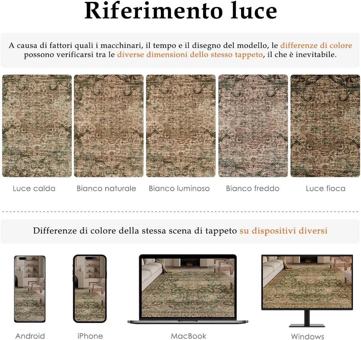 Thumbnail 1 de HUGEAR Verde Vintage tappeto corridoio lungo 60x180 cm antiscivolo lavabile in lavatrice