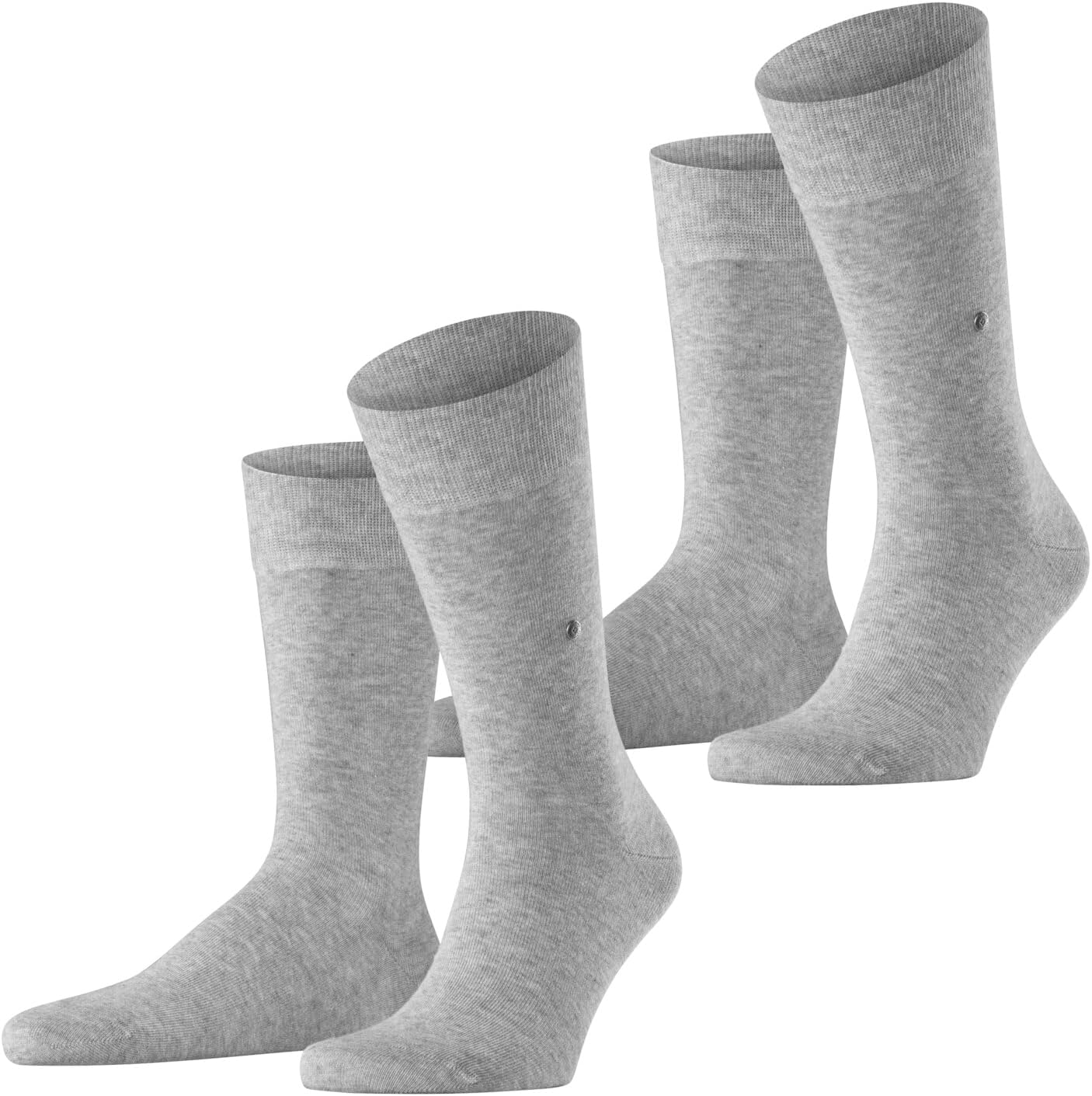 Detalle de Burlington Homme Everyday 2-Pack Chaussettes respirantes en coton renforcé – Unies, confort et durabilité