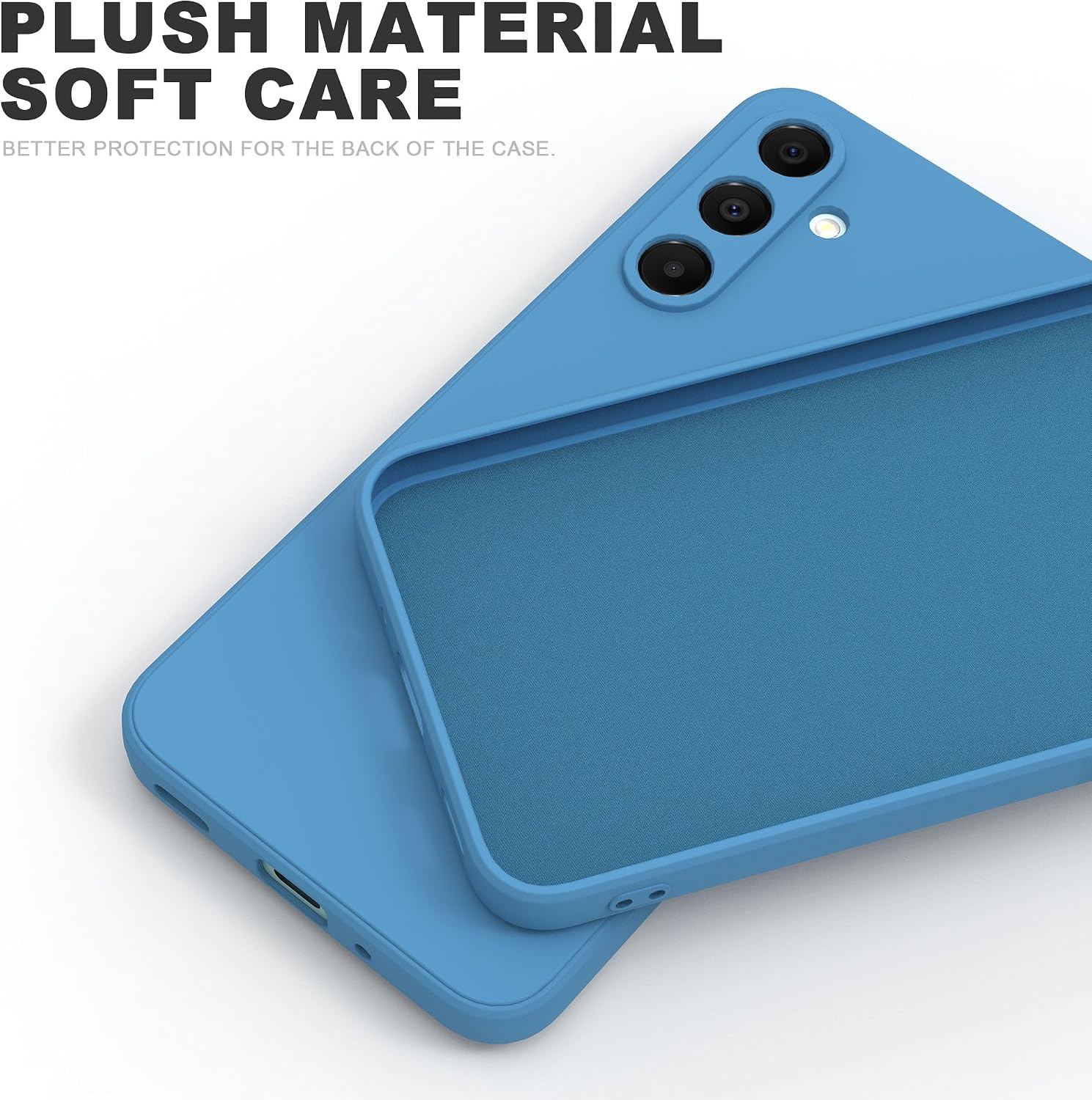 Thumbnail 6 de binandteam Hülle für Samsung Galaxy A16 5G/4G mit 2 Schutzfolien – dünne TPU/Soft-Touch Silikonhülle in Blau