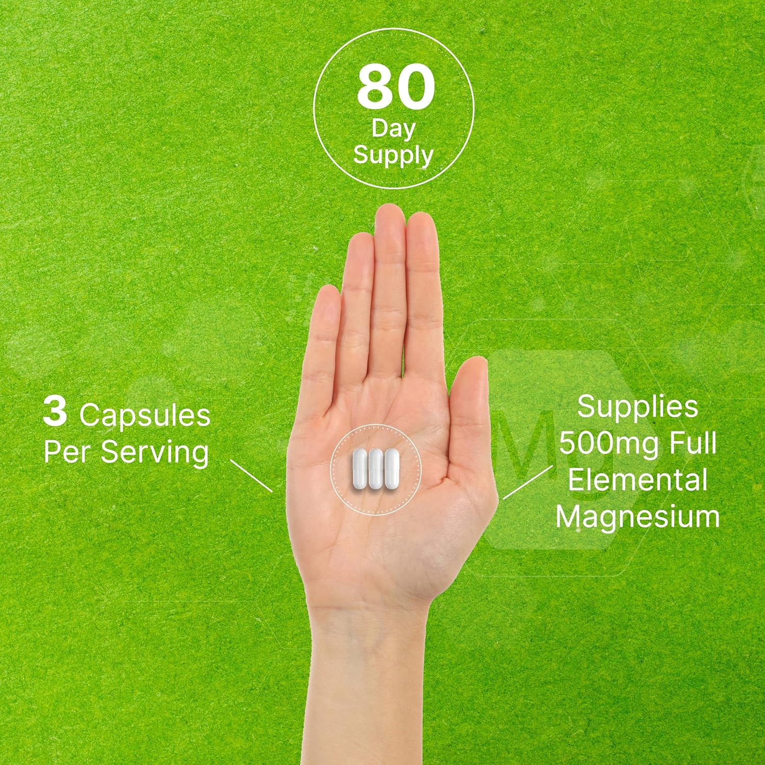 Detalle de Magnesium Glycinate Supplement 500mg