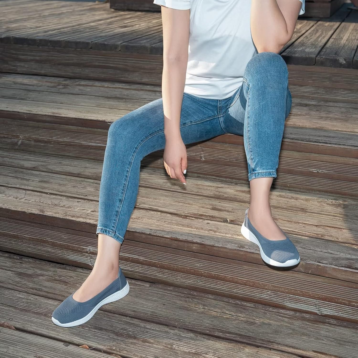 Thumbnail 3 de TIOSEBON Women's Slip-On Loafers — Breathable Low-Top Mesh Walking Shoes