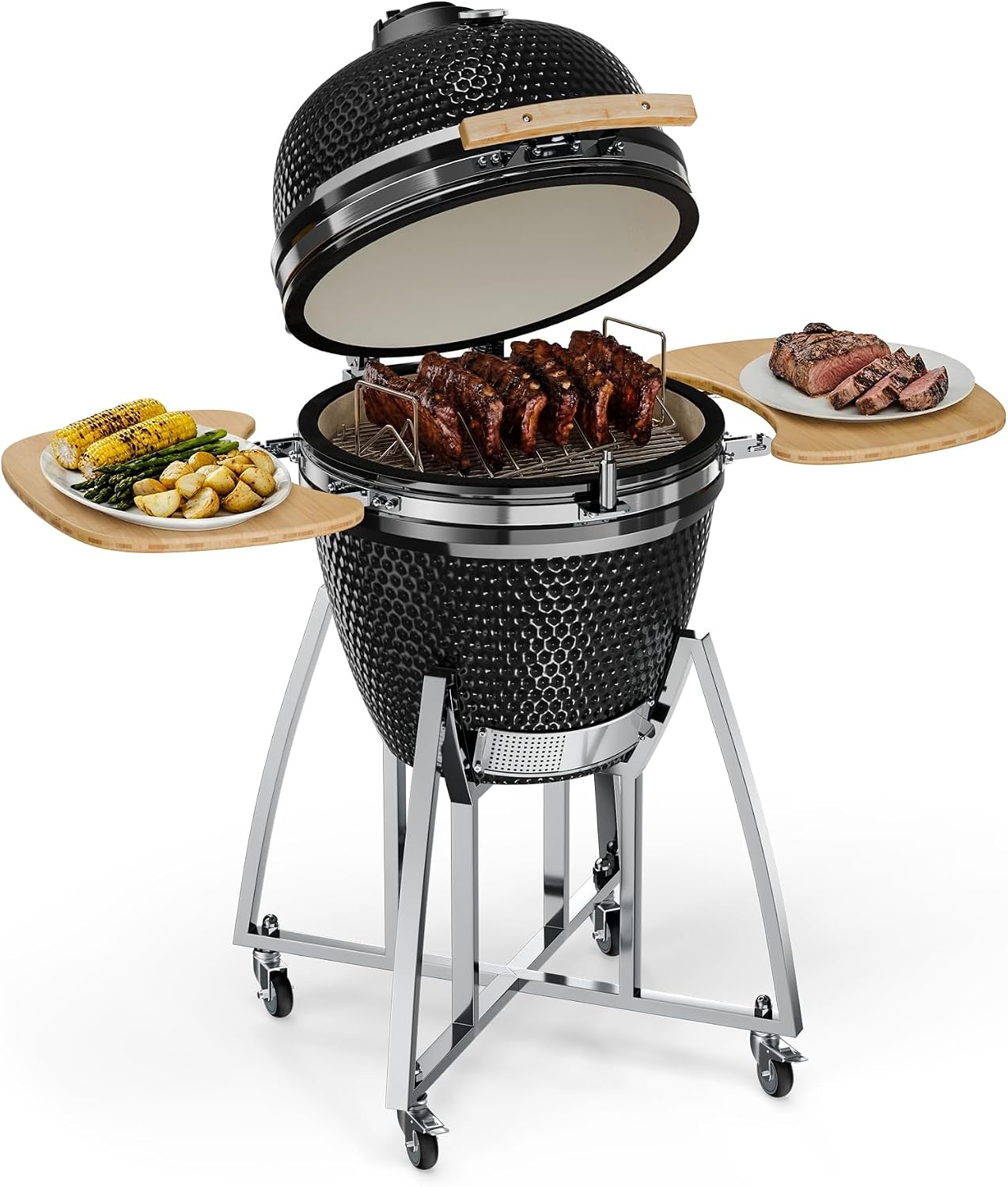 Detalle de Klarstein Kingsize Kamado 10028282 – grill ceramiczny 21 cali, 1600 cm²