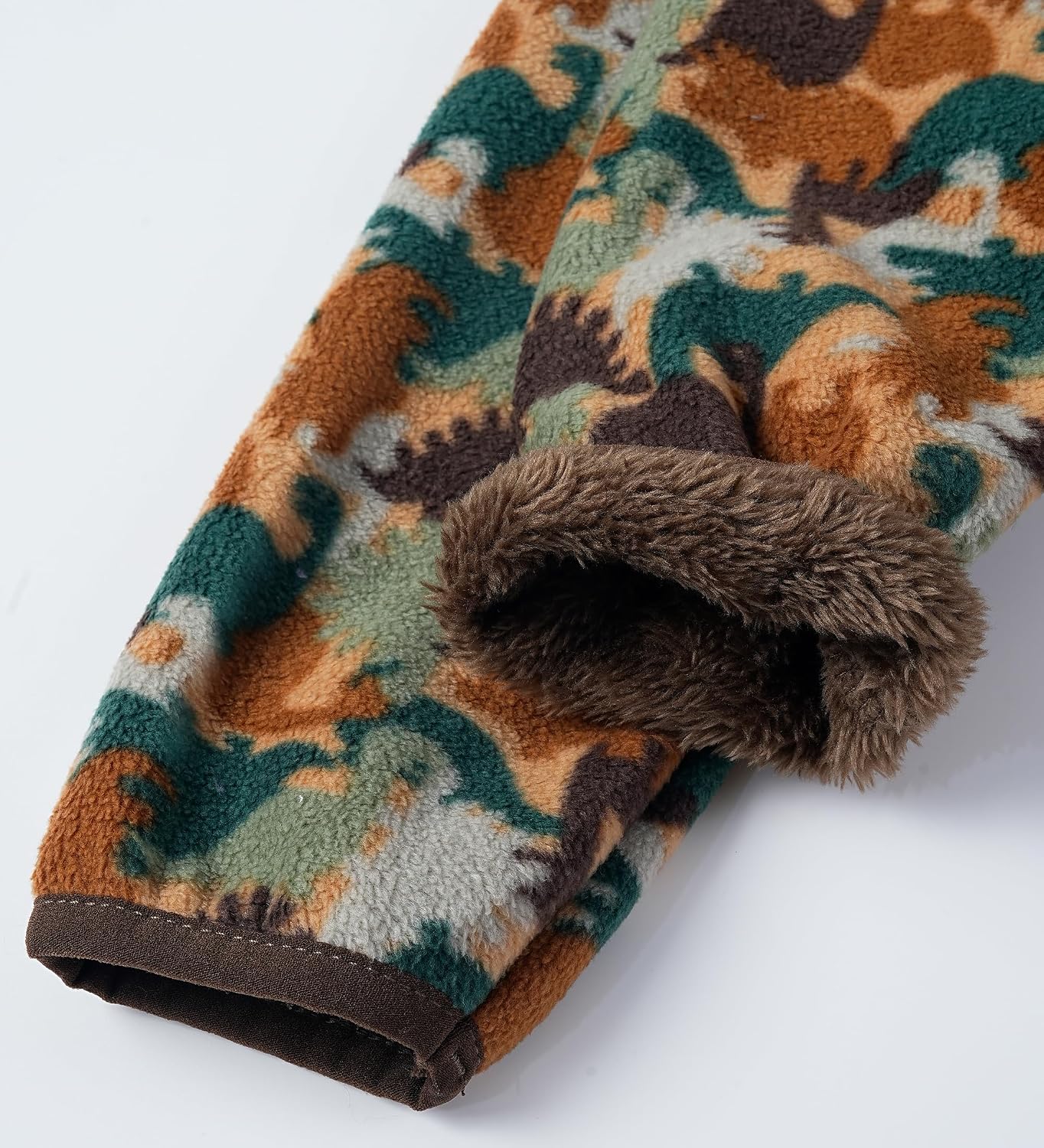 Detalle 2 de EIGIOO Hooded Polar Fleece Jacket for Boys and Girls, Sherpa Lining and Zip-Up