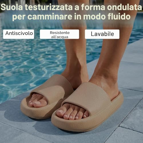 Thumbnail 2 de Misolin Ciabatte Donna Uomo Estive Casa Comode a Nuvola Doccia Pantofole