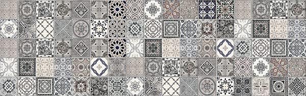 Thumbnail 1 de CREARREDA 67408 naklejka na ścianę do kuchni, PVC, antyczne azulejos, 190 × 60 cm