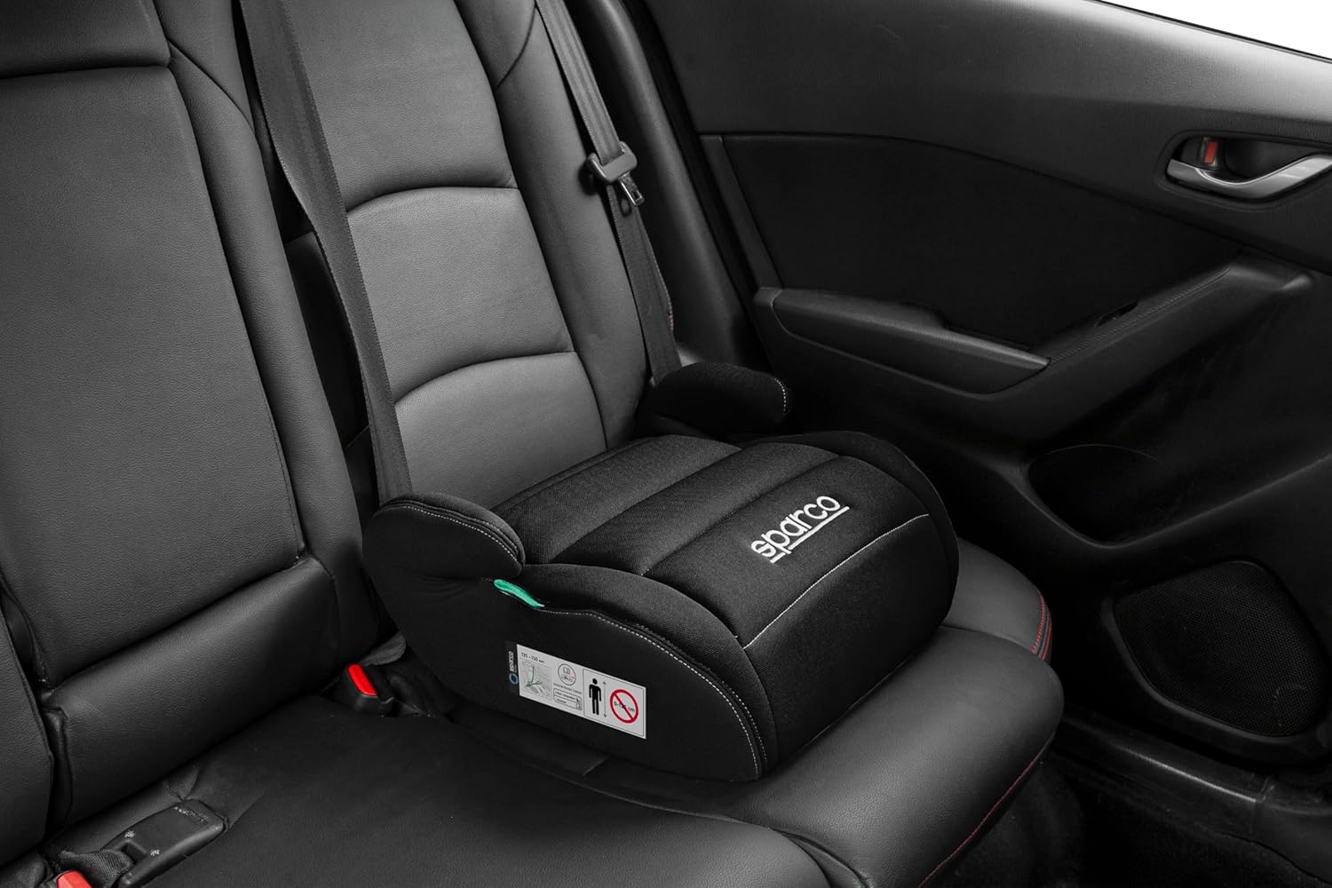 Detalle 2 de Sparco Rialzo per seggiolino auto i-Size Nero (125–150 cm) con rivestimento lavabile 3 cm