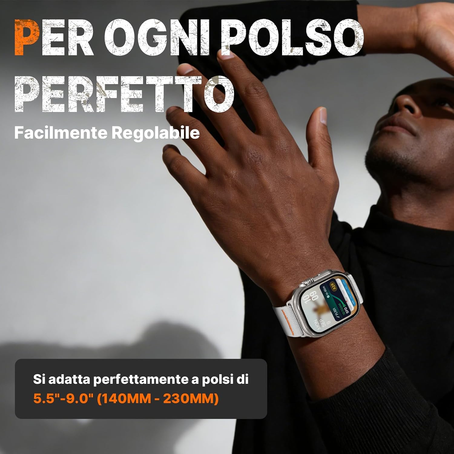 Detalle 2 de Fullmosa 2 Pezzi Cinturino Elastico Nylon per Apple Watch Ultra 3/2/1 to 42–49 mm