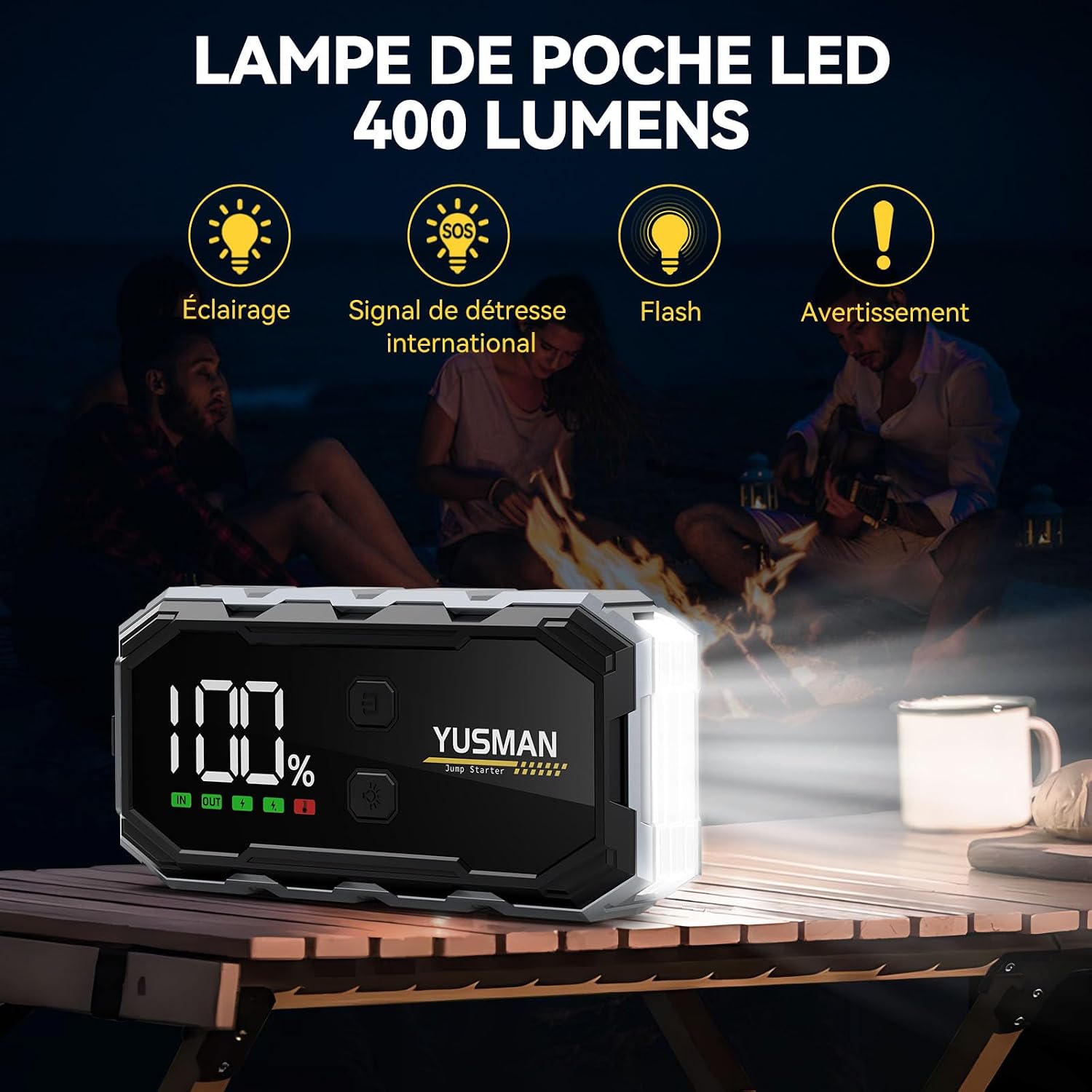 Detalle de YUSMAN Booster 6000A pour démarrage 12V