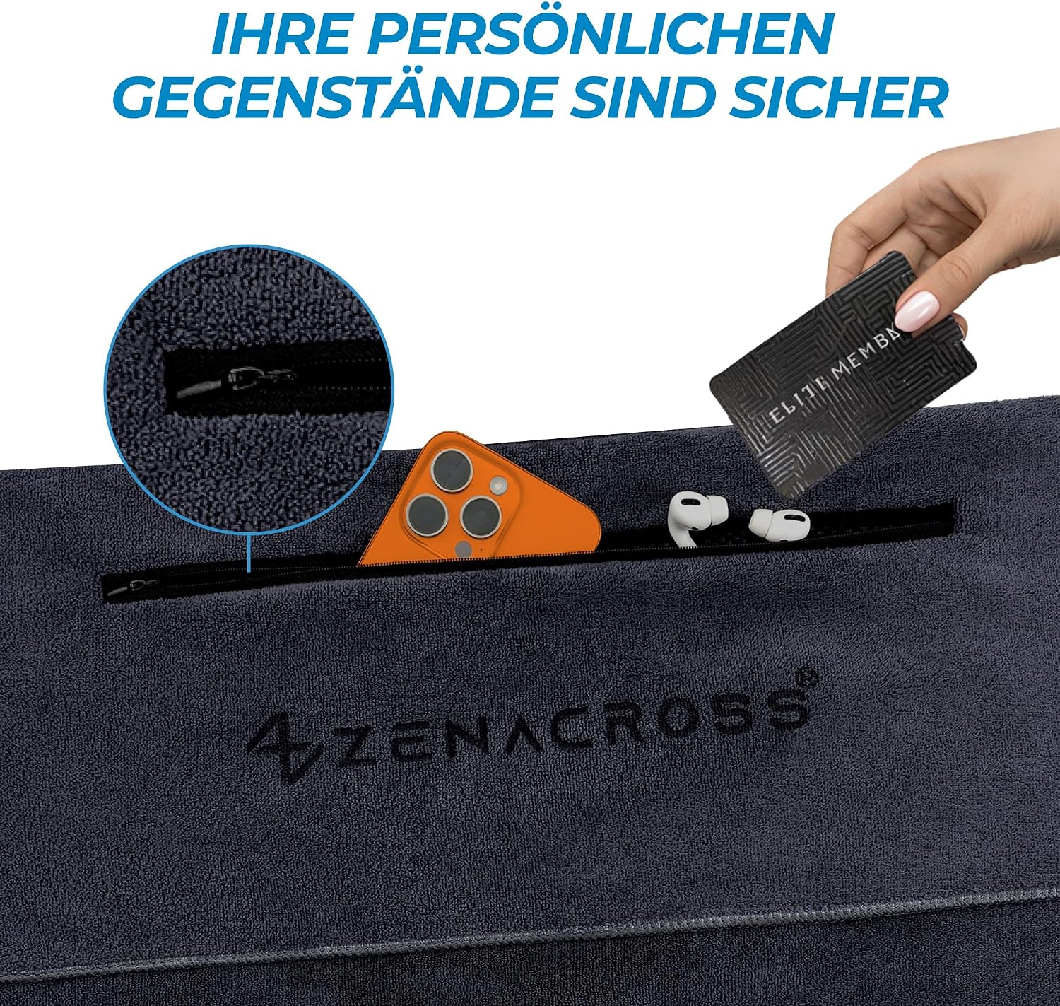 Detalle de ZENACROSS Fitness Handtuch 120x50 đ§