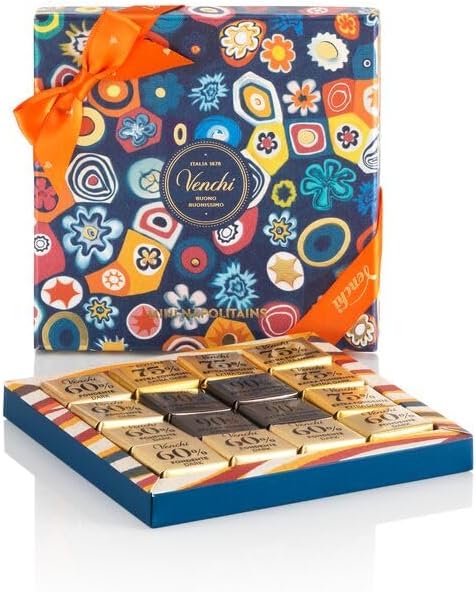 Detalle de Venchi Collezione Murrine - Cofanetto Pietre Colorate con Cioccolatini Chocoviar Assortiti, 177 g (Senza Glutine)