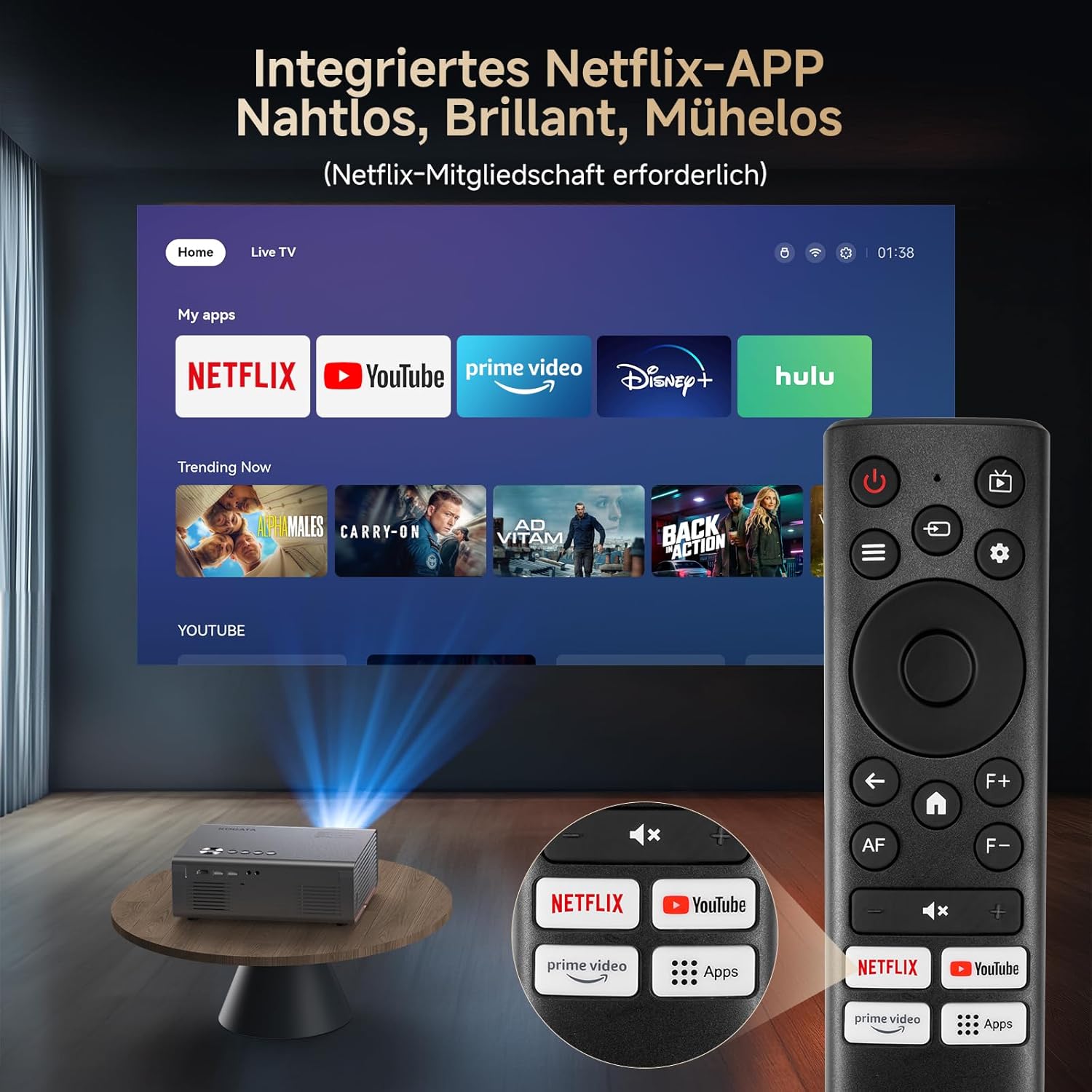 Detalle de KOGATA 4K Smart Beamer Heimkino-Projektor