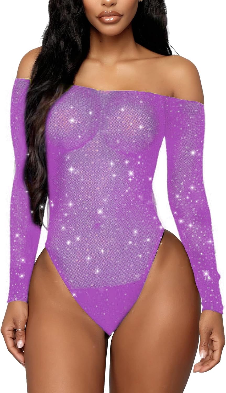 Detalle de RSLOVE Body en Résille à Strass - Teddy sexy en maille pour femmes