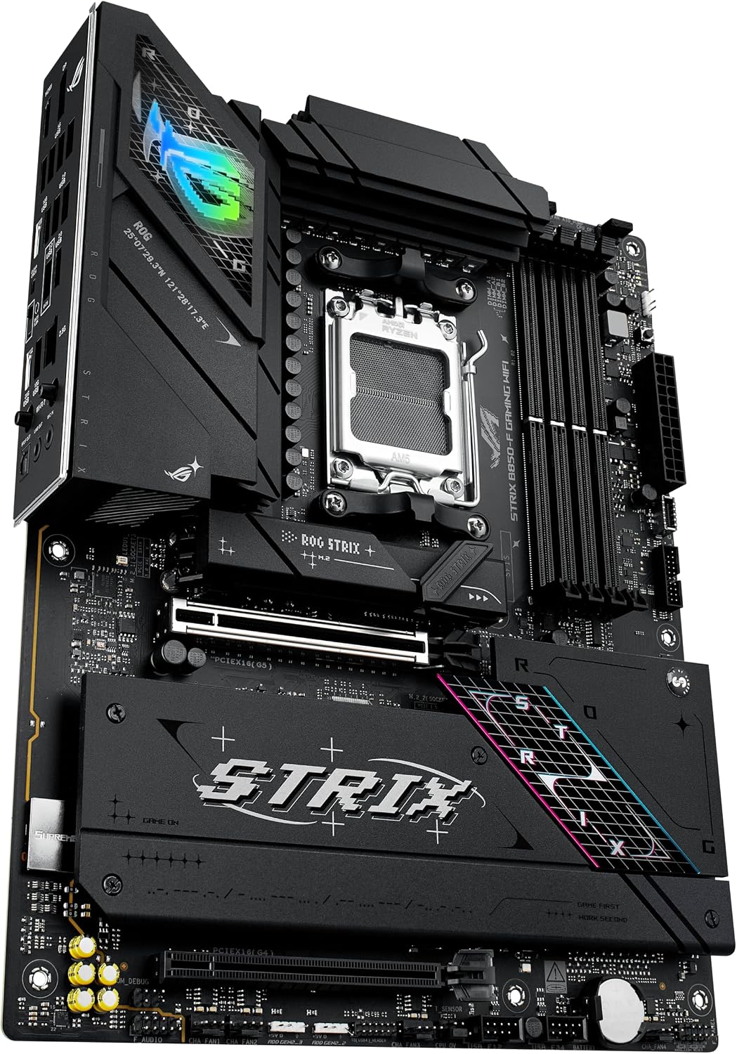 Detalle 2 de ASUS ROG Strix B850‑F Gaming WiFi motherboard with PCIe 5.0