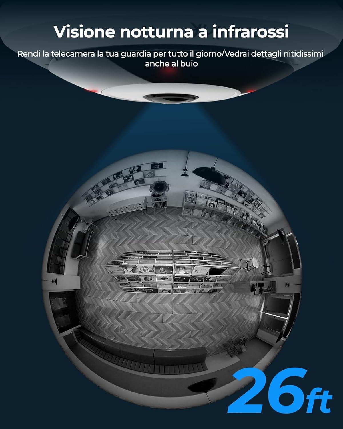 Detalle 1 de Reolink FE-P 6MP telecamera fisheye 360° per interno