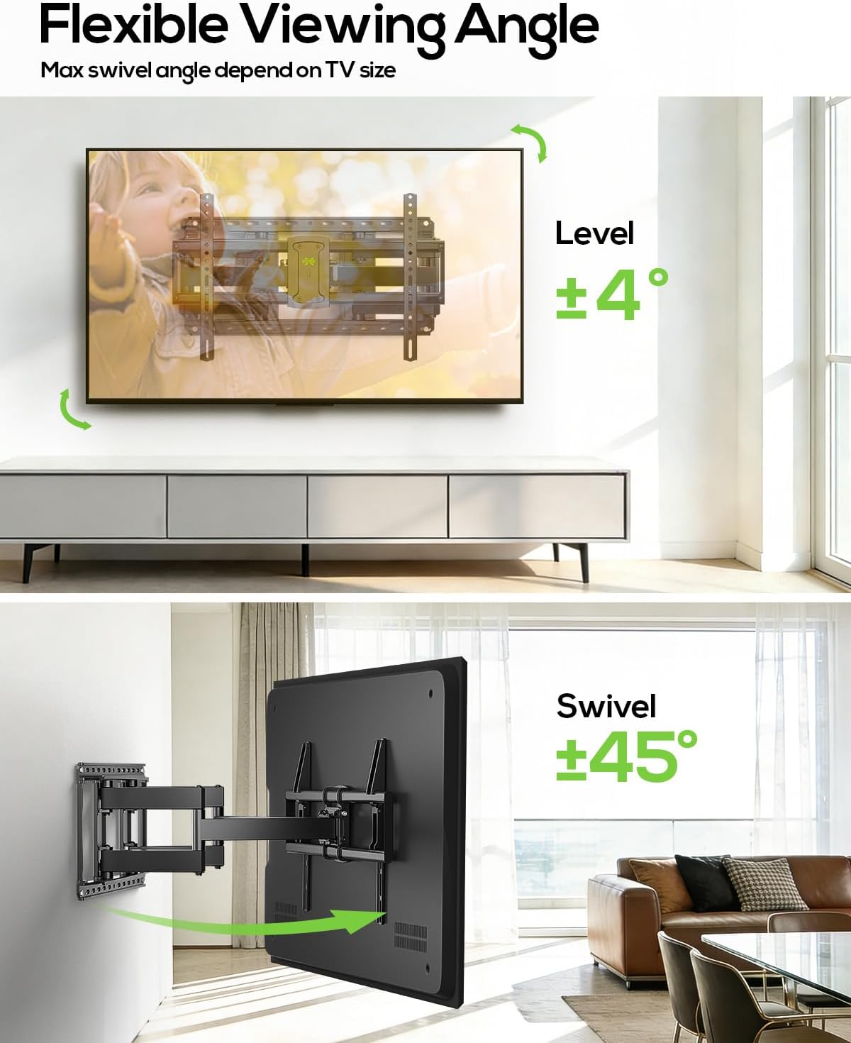 Detalle 2 de USX Mount Full Motion TV Wall Mount for Large TVs (42"-97"), Up to 150 lbs