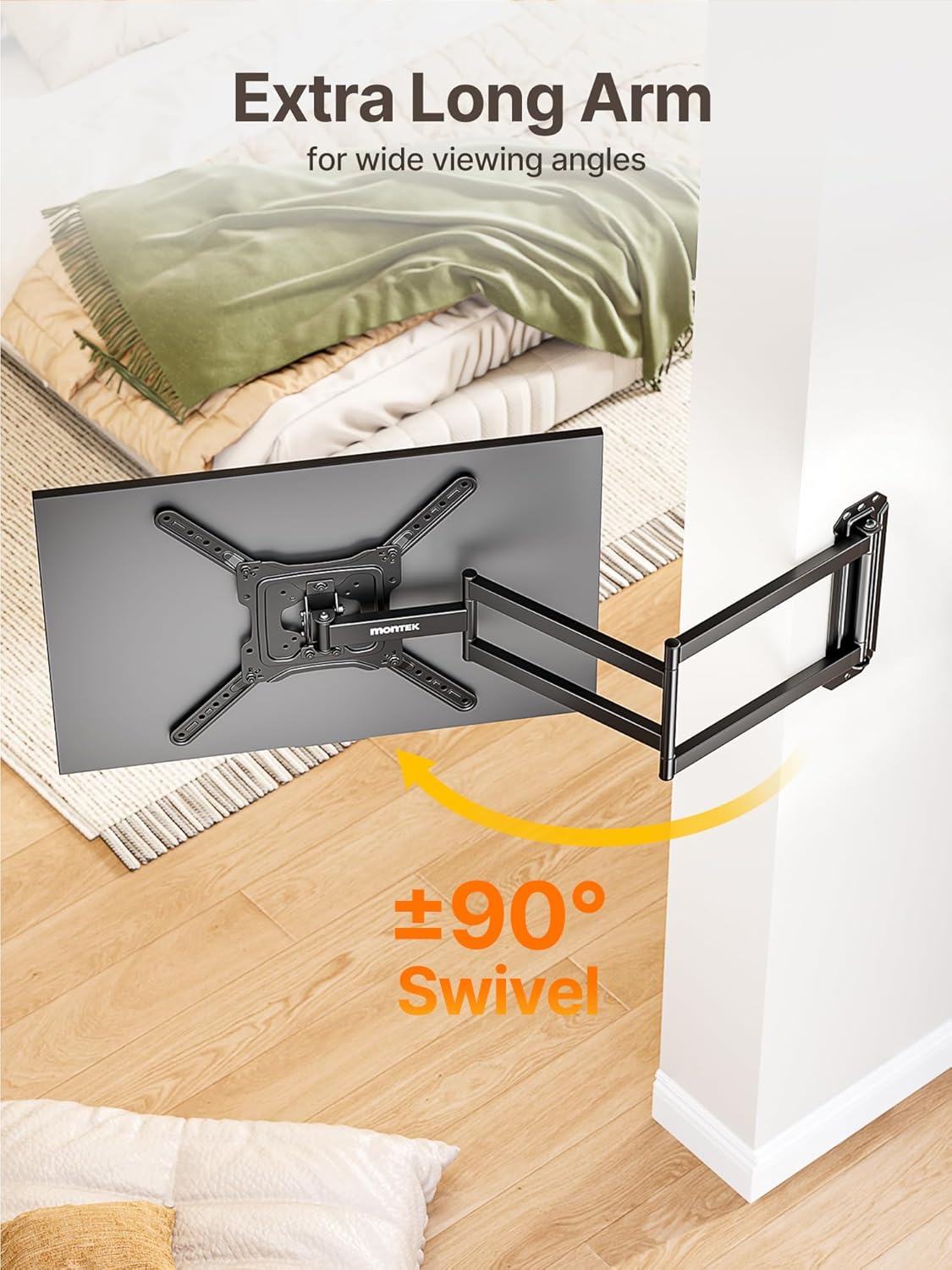 Thumbnail 3 de monTEK Long Arm TV Wall Mount for 23–65" TVs