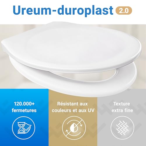Thumbnail 6 de LOBENSWERK Abattant WC avec frein de chute – montage facile, duroplast antibactérien UV résistant