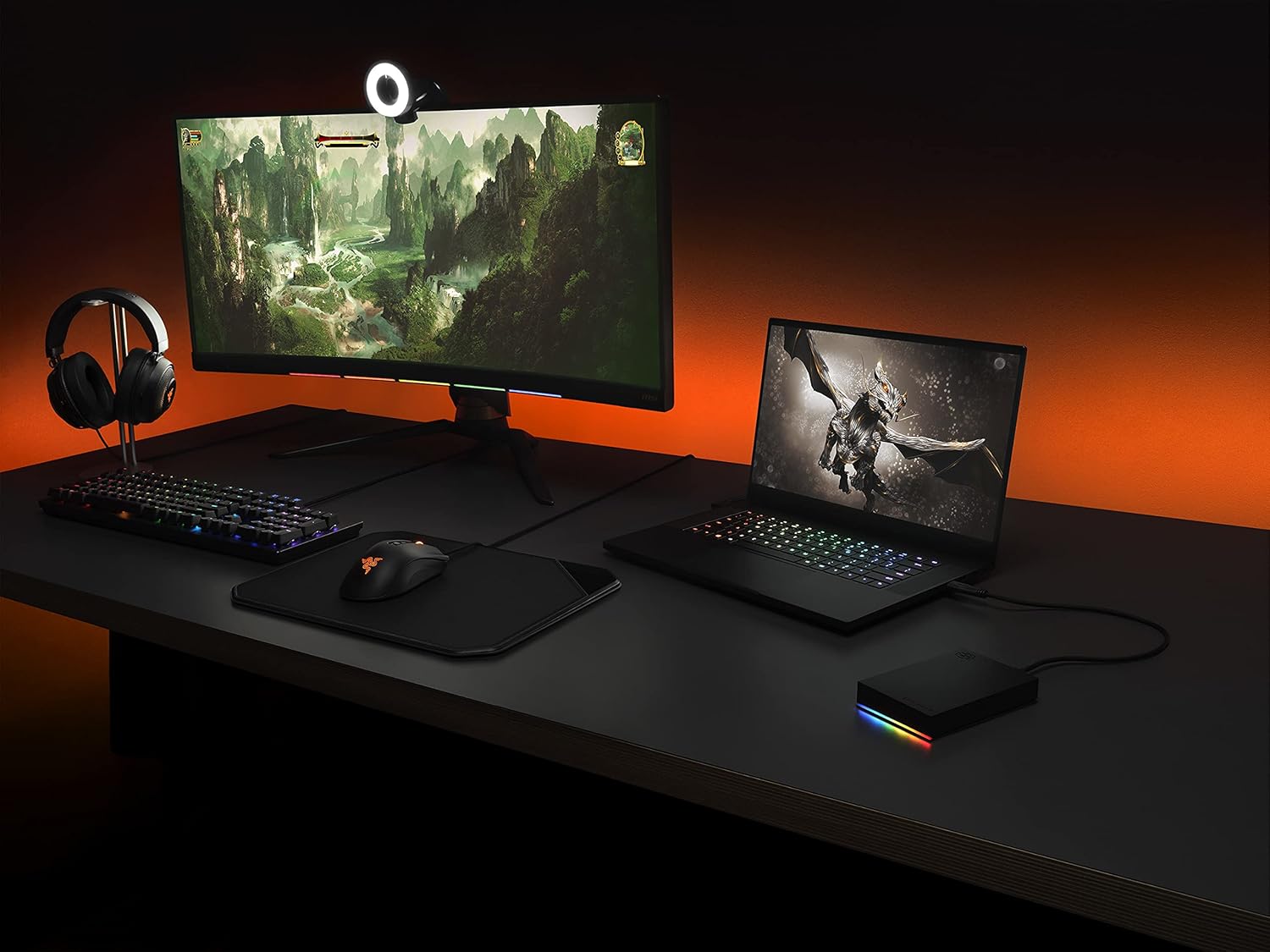 Thumbnail 1 de Seagate FireCuda Gaming HDD 5TB (STKL5000400) – tragbare externe Gaming-Festplatte mit USB 3.2 Gen 1 und RGB-LED