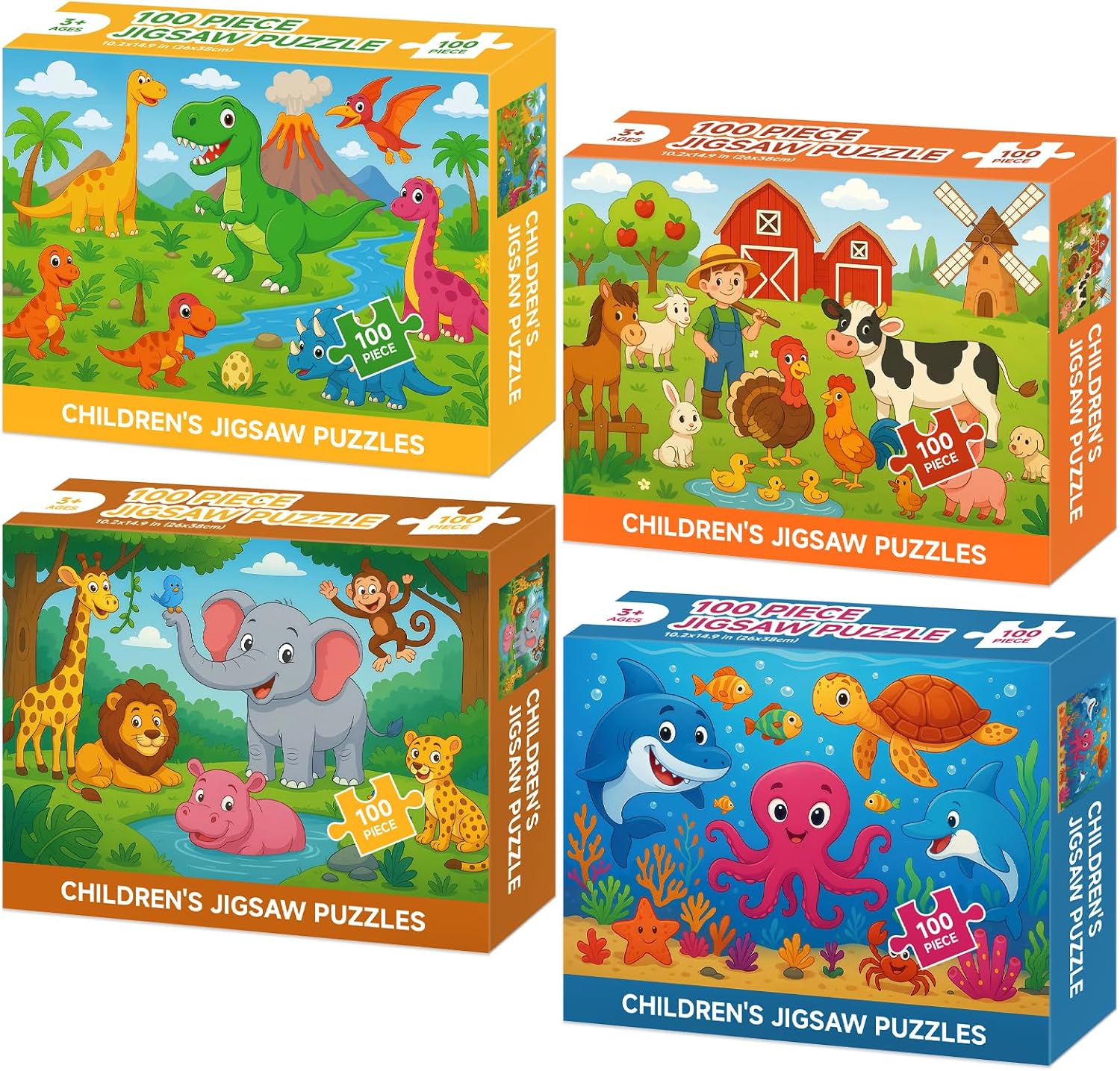 Detalle de 100-Piece Kids Jigsaw 15x10 in 🧩