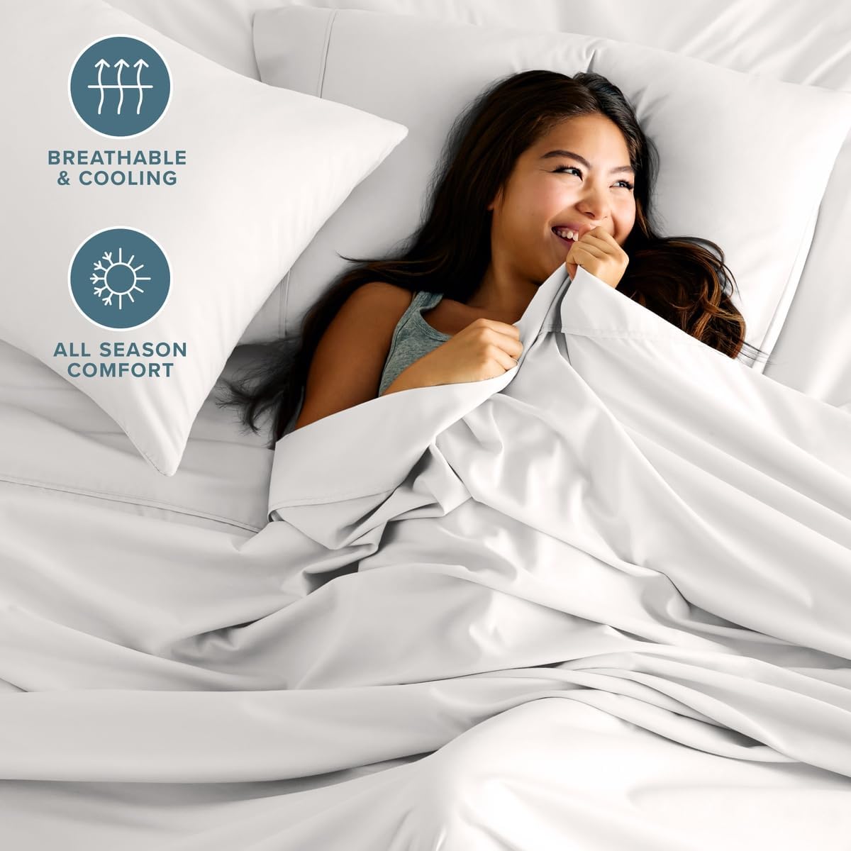 Detalle de Bare Home Queen Sheet Set 1800 Ultra-Soft