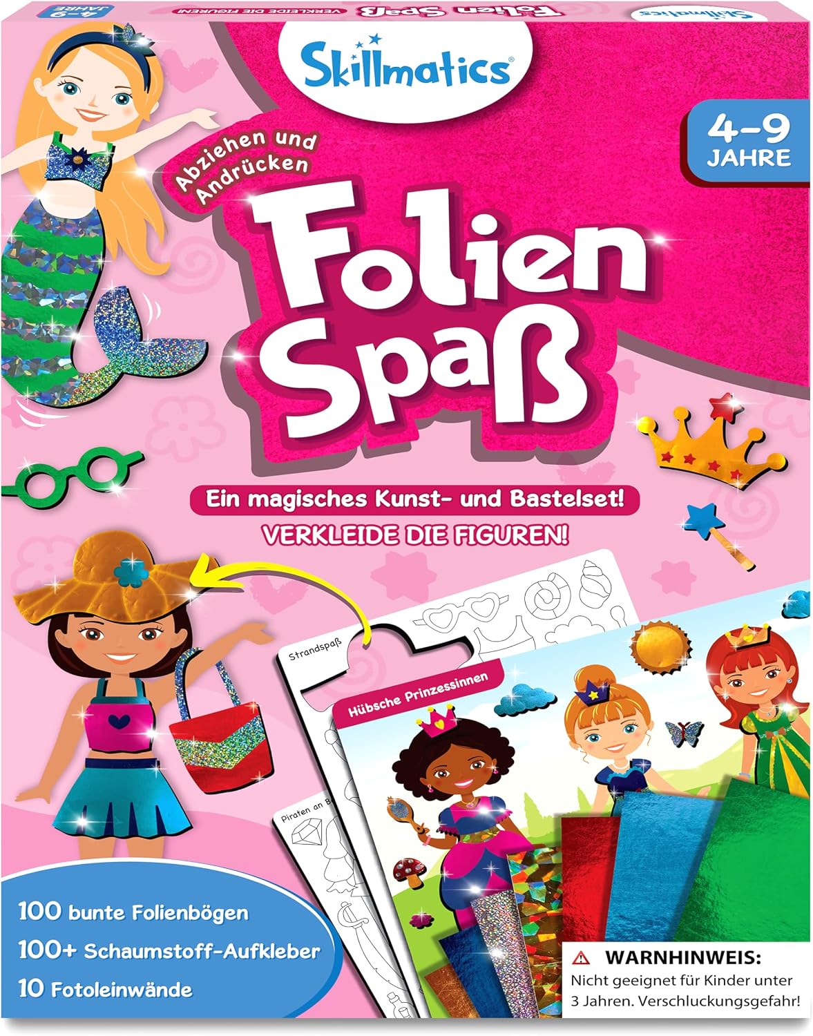 Detalle de Skillmatics Folienspaß – Verkleide die Figuren: Schmutzfreie Bastelaktivität für Kinder 4–9 Jahre