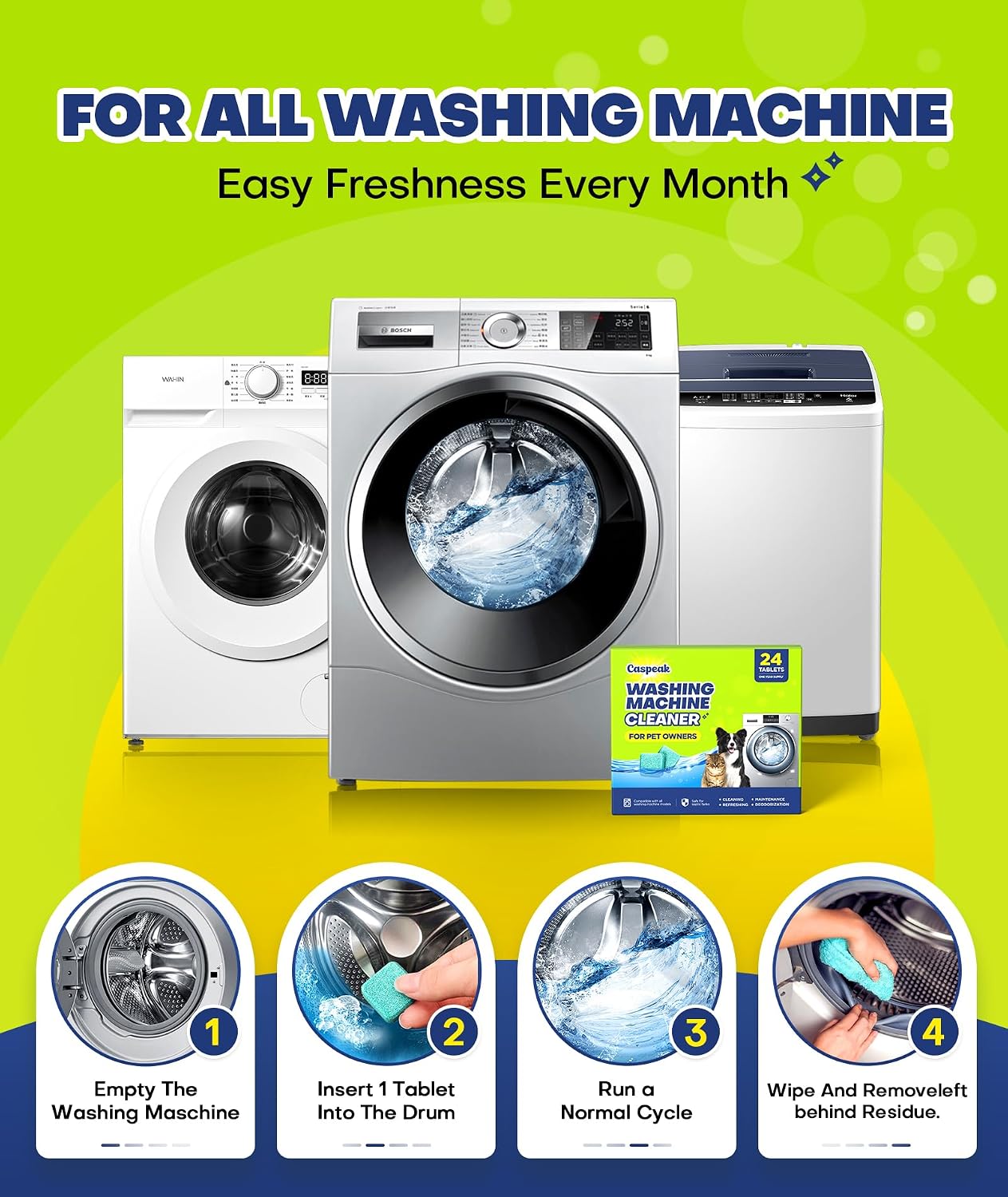 Thumbnail 6 de Caspeak Washing Machine Cleaner Tablets, 24 Count