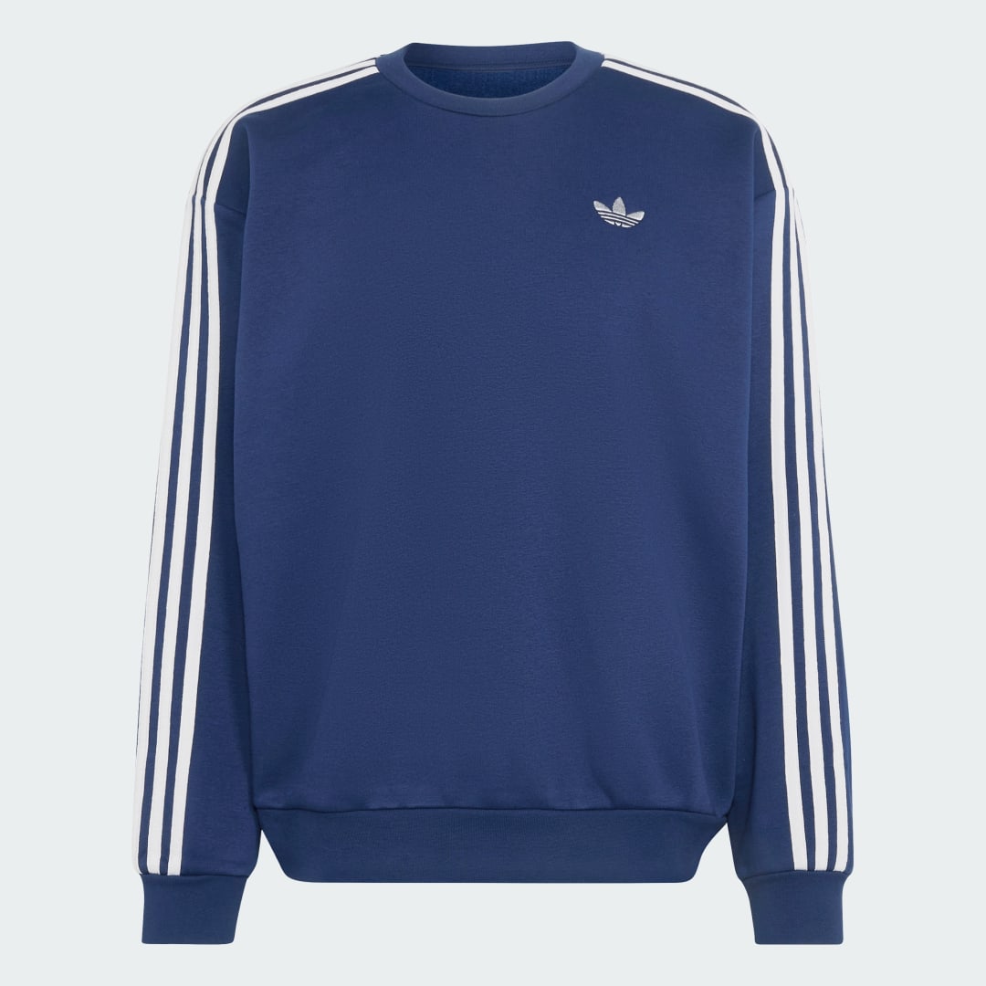 Thumbnail 3 de Sudadera de cuello redondo holgada Adicolor 3 Stripes de Adidas — Azul