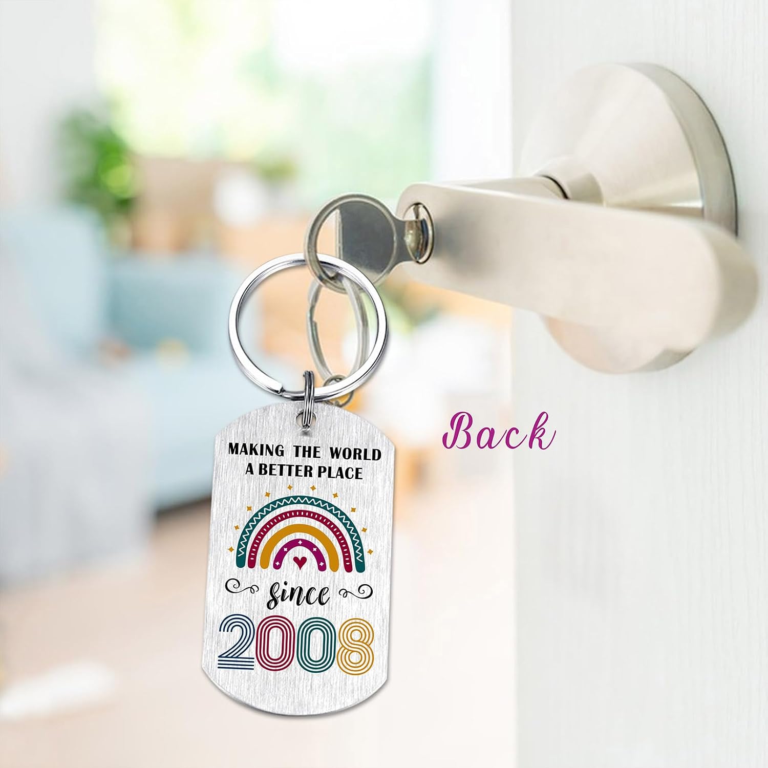 Detalle de EE&YU Daughter Birthday Keyring – 18th, 21st, 30th and 40th Birthday Gift Accessory