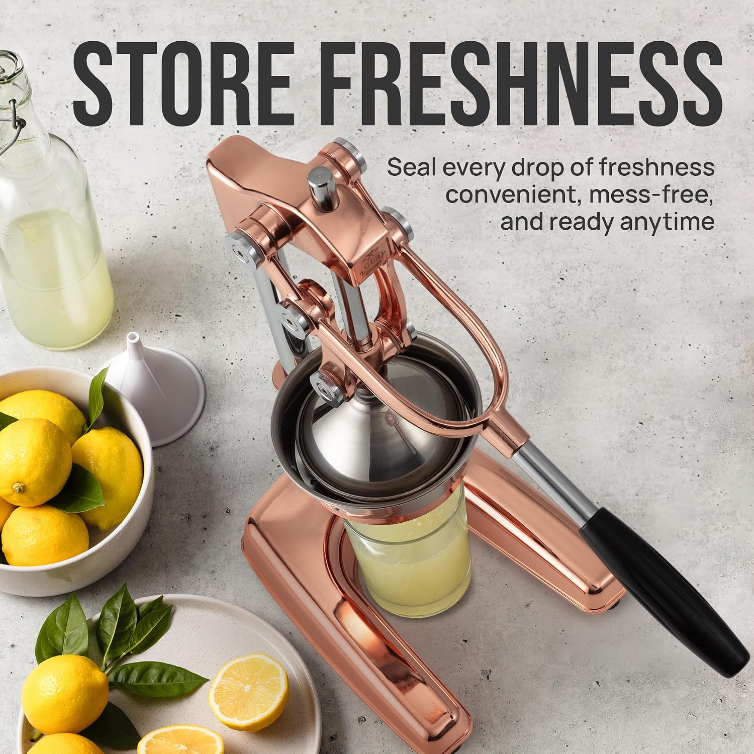 Thumbnail 6 de Zulay Kitchen Cast Iron Citrus Juicer, Manual Rose Gold Lever Press