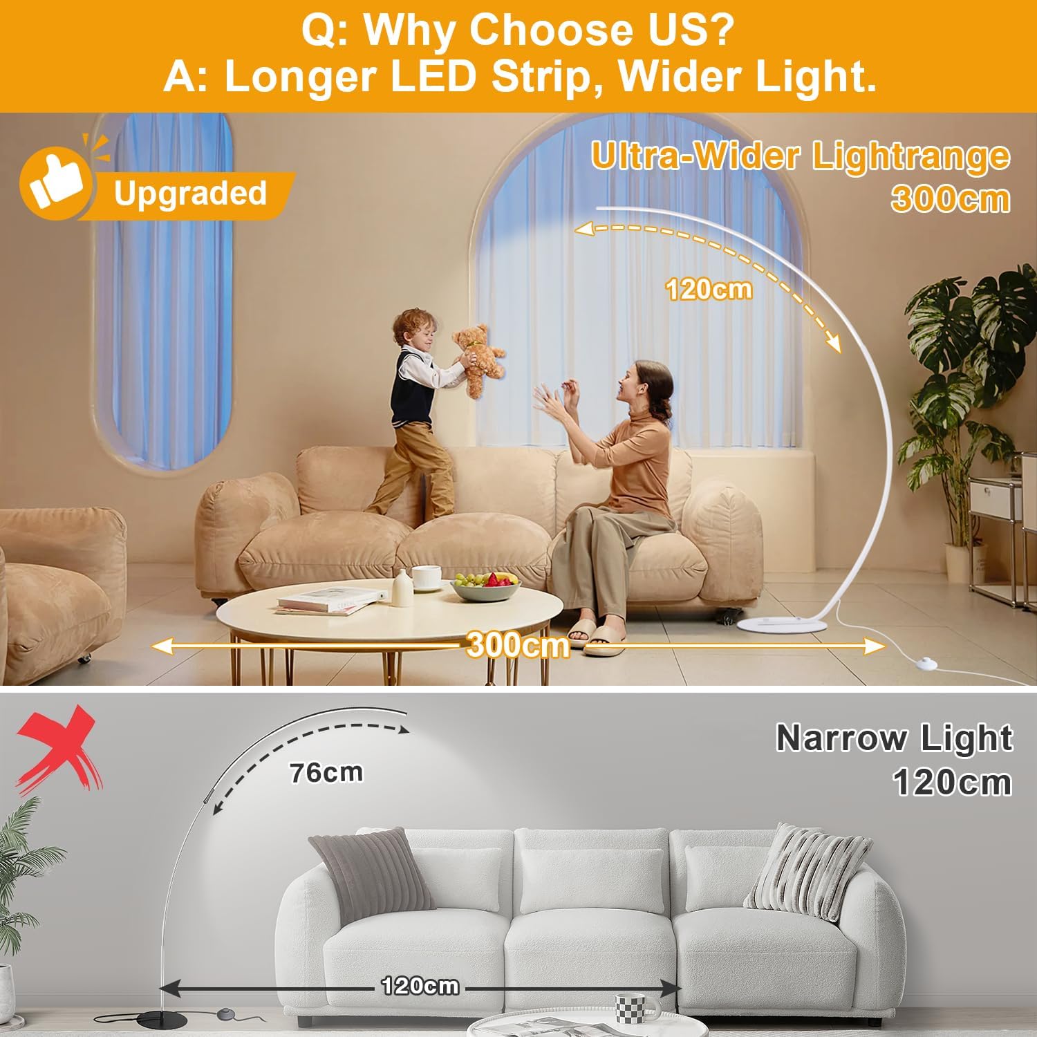 Detalle de Linkenail Lámpara de Pie 170cm LED