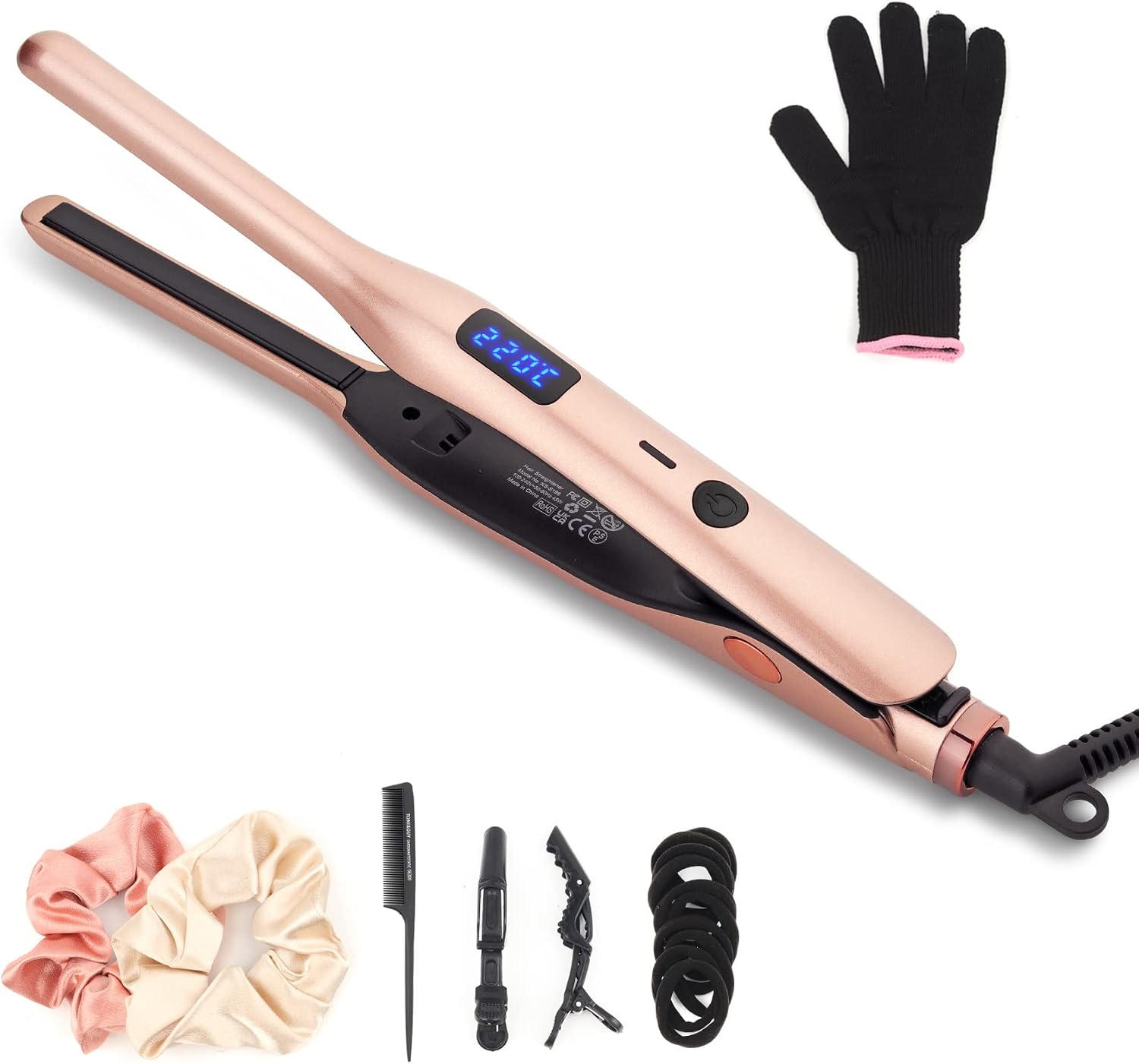 Detalle de Mini Hair Straightener Pencil Adjustable Temperature ✂