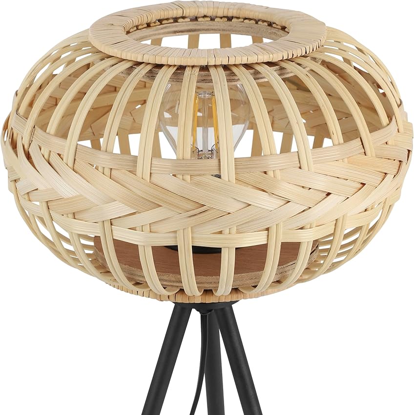 Thumbnail 4 de EGLO Amsfield 1 - Lámpara de mesa con trípode y madera 🌿